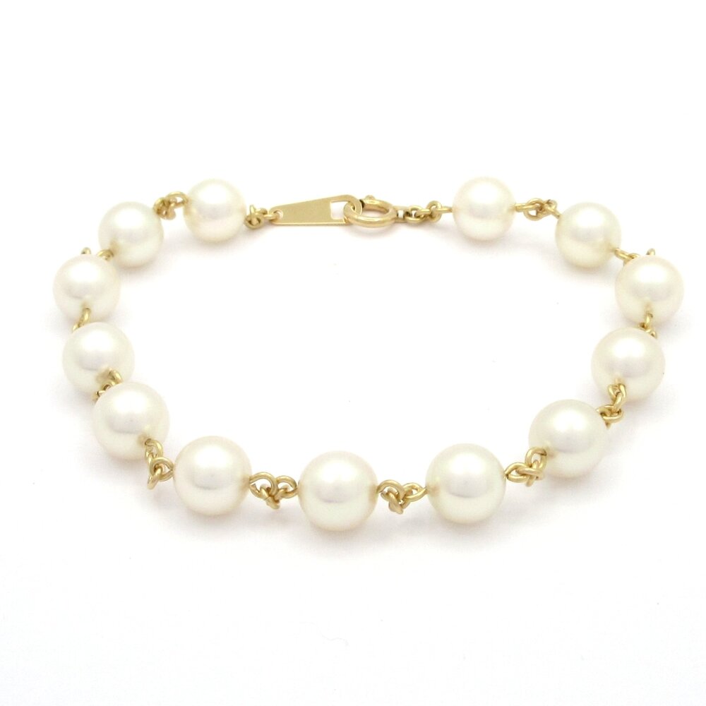 Tasaki Bracelet 18K Yellow Gold Pearl